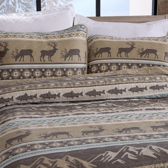 Lodge Quilt - Yosemite Collection 3 piece set Full/Queen - Picture 5 of 5